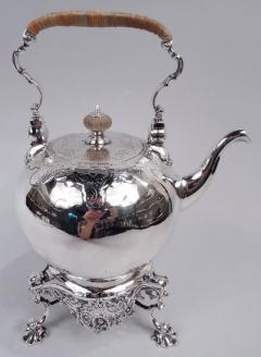 Antique English Georgian Sterling Silver Kettle on Stand - 3772303