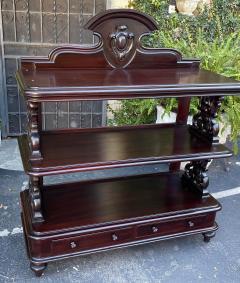 Antique English Mahogany Three Tier Sideboard Server - 2326807