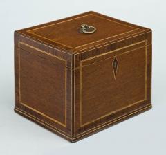 Antique English Mahogany and Rosewood Tea Caddy Circa 1820 - 1662498