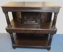 Antique English Oak Court Cupboard with Charles II Influence - 3242199