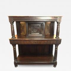 Antique English Oak Court Cupboard with Charles II Influence - 3252306