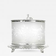 Antique English Oval Cut Crystal Ice Bucket - 331954