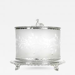 Antique English Oval Cut Crystal Ice Bucket - 331954