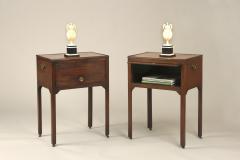 Antique English Pair of Chippendale Period Mahogany Bedside Tables Cabinets - 1198704