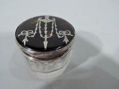 Antique English Regency Sterling Silver Rouge Pot - 3748697