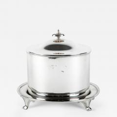 Antique English Silver Plate Thin Biscuits Tea Caddy - 298589