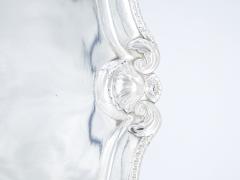 Antique English Silver Plated Footed Oval Shape Serving Tray - 3169041