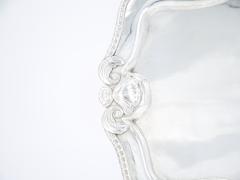 Antique English Silver Plated Footed Oval Shape Serving Tray - 3169065