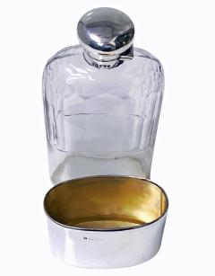 Antique English Silver hip flask London 1906 George Henry James - 3215170