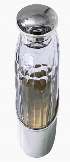 Antique English Silver hip flask London 1906 George Henry James - 3215177