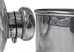 Antique English Silver hip flask London 1906 George Henry James - 3215180