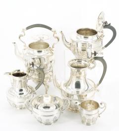 Antique English Sterling Silver 6 Piece Tea Coffee Service Goldsmiths London - 3886517