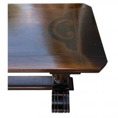 Antique English Tudor Inlaid Refectory Console Sofa Table - 4606945