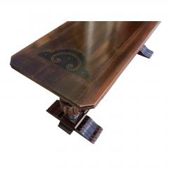 Antique English Tudor Inlaid Refectory Console Sofa Table - 4606946