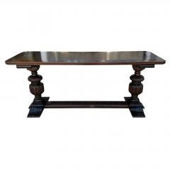 Antique English Tudor Inlaid Refectory Console Sofa Table - 4606947