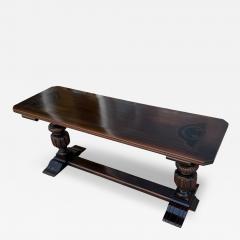 Antique English Tudor Inlaid Refectory Console Sofa Table - 4607047