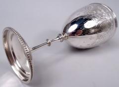 Antique English Victorian Classical Sterling Silver Goblet 1865 - 4338573