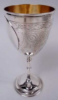 Antique English Victorian Classical Sterling Silver Goblet 1865 - 4338577