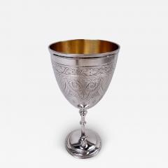 Antique English Victorian Classical Sterling Silver Goblet 1865 - 4344642