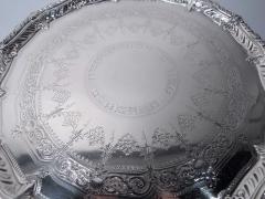 Antique English Victorian Georgian Sterling Silver Salver 1892 - 4533475