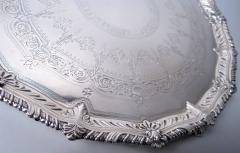 Antique English Victorian Georgian Sterling Silver Salver 1892 - 4533476