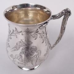 Antique English Victorian Rococo Sterling Silver Baby Cup 1848 - 4032839