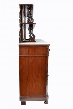 Antique Etagere Cabinet Server 19th Century Mahogany Continental - 1236154
