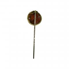 Antique European Carved Intaglio Cameo 15k Gold Stickpin C 1880 - 3751410