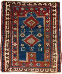 Antique Fachralo Kazak Rug 3 4 x 3 9  - 4458624