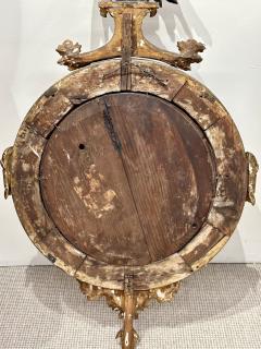 Antique Federal Style Gilt Gold Convex Wall Console Pier Mirror Distressed - 2836530