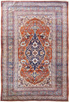Antique Fine Persian Heriz Silk Rug 43 x 65  - 4269371