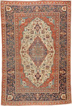 Antique Fine Persian Mohtasham Kashan Rug 4 5 x 6 8  - 4297285