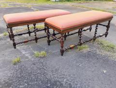 Antique Finely Crafted 18th Century Louis XIV French Barley Twist Oak Bench - 4432695