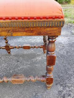 Antique Finely Crafted 18th Century Louis XIV French Barley Twist Oak Bench - 4432720