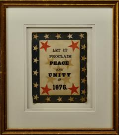 Antique Folk Art 1876 Patriotic Banner - 1356294