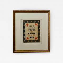 Antique Folk Art 1876 Patriotic Banner - 1360468