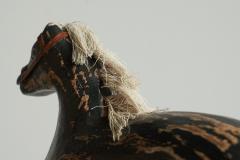 Antique Folk Art Miniature Rocking Horse in Painted Wood - 4468542