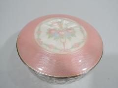 Antique Foster Bailey Enamel Sterling Silver Enamel Powder Jar - 3750547