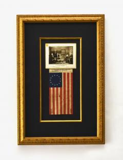 Antique Framed Betsy Ross 13 Star Flag - 1505987