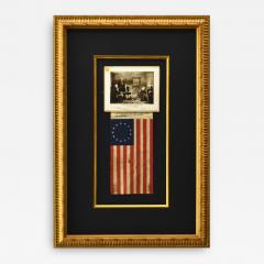 Antique Framed Betsy Ross 13 Star Flag - 1509354