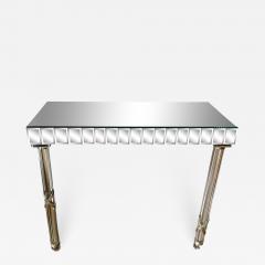 French Art Deco Mirrored Glass Console Table French Art Deco Mirrored Glass Console Table