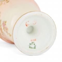 Antique French Art Nouveau Porcelain Ewer with Floral Decoration - 4705992