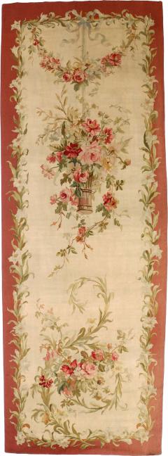 Antique French Aubusson 1 of pair 3 6 x 9 11  - 4591760