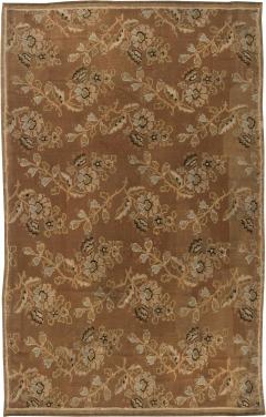 Antique French Aubusson Botanic Handmade Wool Rug - 2461103