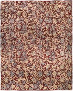 Antique French Aubusson Botanic Handmade Wool Rug - 2461125