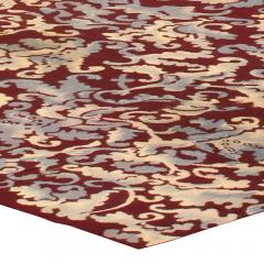 Antique French Aubusson Botanic Handmade Wool Rug - 2461129