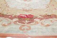 Antique French Aubusson Floral Handwoven Wool Rug - 2450118