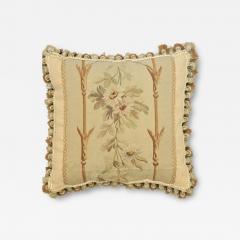 Antique French Aubusson Pillow 17 x 17  - 4392562