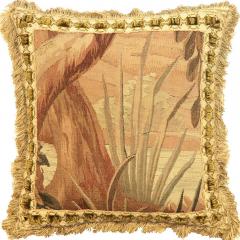 Antique French Aubusson Pillow 18 x 18  - 4387921