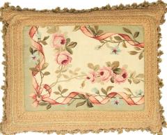 Antique French Aubusson Pillow 21 x 27  - 4387922